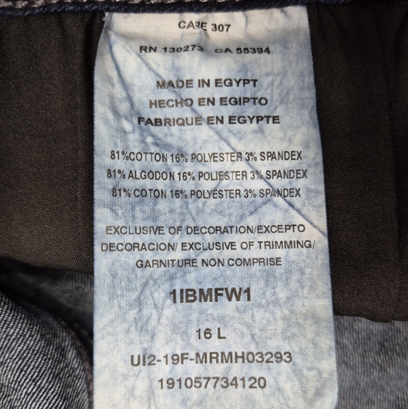 Lee Riders Shape Illusions jeans women's 16 Long Blackened wash Slim Boot mid - Picture 10 of 12